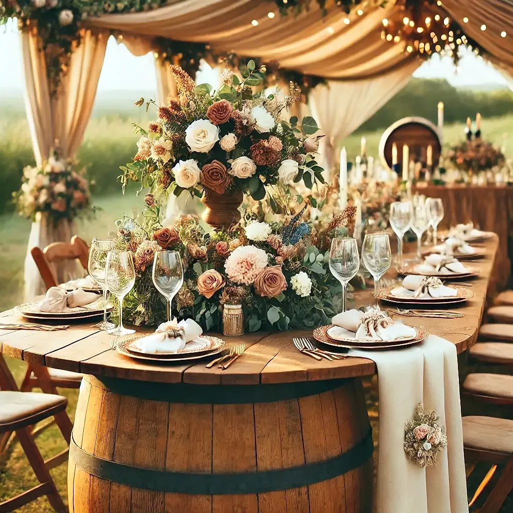 Wedding Barrel Table Rental